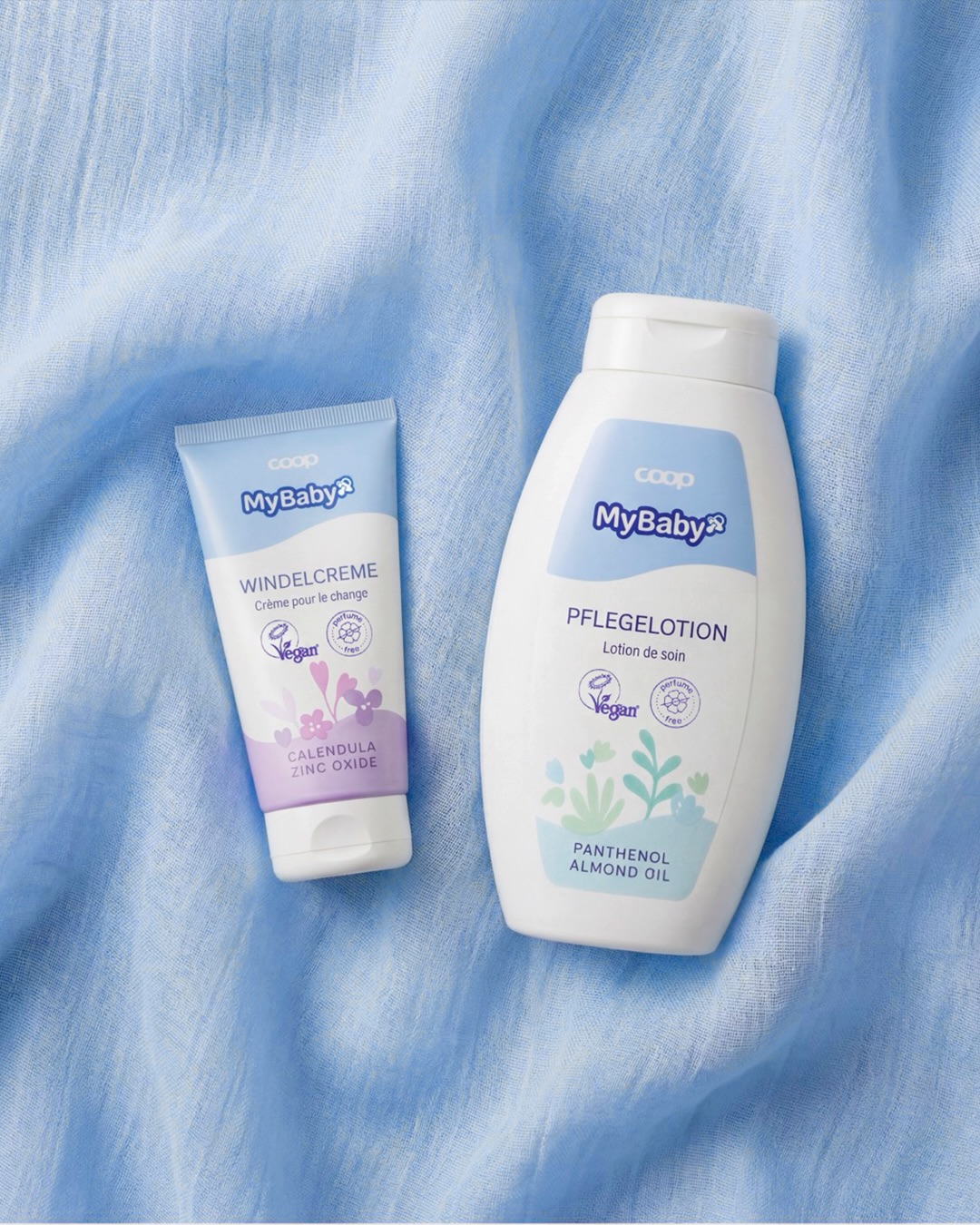 Sanfte Welle, klare Orientierung 🎀 Coop MyBaby zeigt sich im neuen Look: modernisiertes Logo, sanfte Welle und klare Farbwelten helfen Eltern, im vollen Regal sofort das passende Produkt zu finden. Danke an das @coop.ch Verpackungsteam für die tolle Zusammenarbeit auf MyBaby! #branddesign #packagingdesign #Echt #coop #MyBaby Design Branding Neurobranding